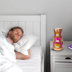 The Betterhome Copper Vacuum Flask With Cartoon Dog Pattern Pink And Gold Design For <b>Drinking</b> Water Insulated <b>Bottle</b> - Product Image 6