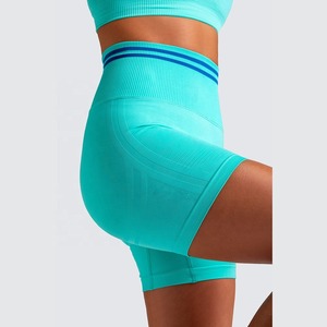 Conjunto de sujetador deportivo suave y pantalón corto con logo personalizado 2026 al por mayor, conjunto de 2 piezas de ropa deportiva sin costuras con logo - Product Image 3