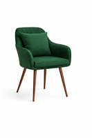 Sillón mecedora de terciopelo de lujo con patas de metal y cojín decorativo para dormitorio moderno y uso hotelero