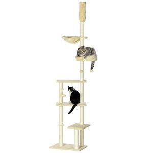 Grande Albero per Gatti da Interno di Lusso con Tiragraffi in MDF e Legno - Product Image 1