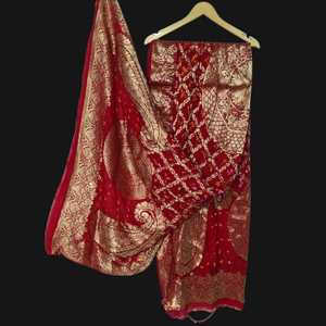 Dupatta de Seda Bandhani Estilo Bollywood Especial para Fiestas y Bodas, Sin Arrugas - Product Image 4