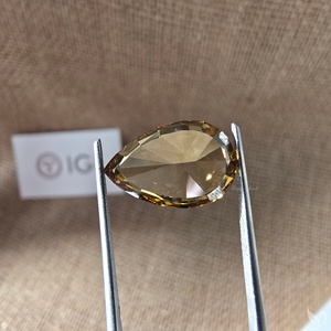 Diamante de Laboratorio Amarillo Marrón Modificado en Forma de Pera, 5.08 CT, IGI VS1, Piedra Suelta para Joyería de Marca Privada OEM - Product Image 4