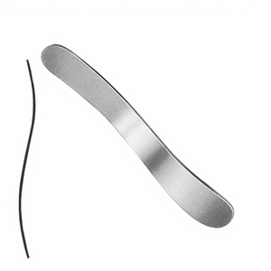 GoldFriday International Spatule à langue en forme de S réutilisable autoclavable en acier inoxydable Instrument chirurgical certifié CE Classe - Product Image 3