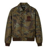Veste en cuir camouflage Avirex au design nouveau, confortable et respirante, coupe régulière, style bomber décontracté, veste en cuir Avirex pour homme