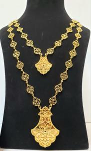 Nuevo y Elegante Juego de Collar con Colgante de Estilo Clásico Chapado en Oro de 24 Quilates para Mujer, Joyería Fina para Regalo de Compromiso, Bodas y Fiestas - Product Image 2