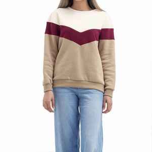 เสื้อสเวตเชิ้ตผู้หญิงสำหรับฤดูหนาว ผ้าฝ้าย 100% สวมใส่สบาย มีโลโก้สั่งทำด้านหน้า แขนยาว คอกลม บุขนด้านใน แห้งเร็ว และเป็นมิตรกับสิ่งแวดล้อม - Product Image 4