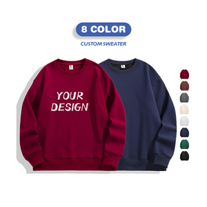 เสื้อสเวตเชิ้ตคอกลมหนานุ่มแบบขายส่ง ยูนิเซ็กส์ ผ้าฝ้ายหนา ไม่มีฮู้ด สไตล์ลำลอง สตรีทแวร์ สำหรับฤดูใบไม้ร่วงและฤดูหนาว - Product Image 2