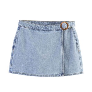 Wholesale <b>womens</b> <b>denim</b> straight <b>midi</b> <b>skirt</b> custom manufacturer <b>for</b> retailers US capsule collections OEM bulk - Product Image 2