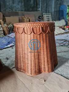 Handwoven Seagrass Storage <b>Basket</b> With Red Handles Multi-Purpose Organizer For Home, Laundry, Toys & Decor, Durable Design - Product Image 6