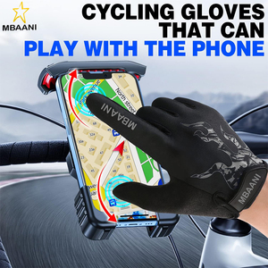 Gants de cyclisme - Gants de VTT à doigts entiers avec écran tactile et paume en silicone antidérapante - Gants de vélo de route et d'entraînement - Product Image 2