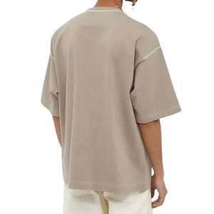 Camiseta de Algodón para Hombre, Suave y Transpirable, Camiseta Informal para Uso Diario, Camiseta de Algodón con Logotipo Personalizado para Hombre, Camisetas de Algodón Transpirables para Hombre OEM - Product Image 2
