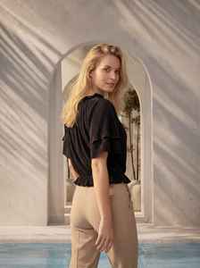 ชุดเดรสแฟชั่นสุดหรูแบบใหม่ ดีไซน์เซ็กซี่ ผ้าใยไผ่พรีเมียมถักโครเชต์ พิมพ์ลายดอกไม้สไตล์วินเทจ สำหรับผู้หญิง แบบไร้สาย ใส่ได้ทุกฤดู - Product Image 6