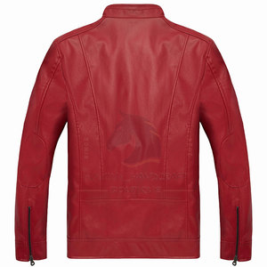 Heavy Duty Custom Made Men's Cow Skin Leather Winter Jacket <b>Stand</b> Collar Front Logo Eco-Friendly Windproof Breathable Casual - Product Image 2