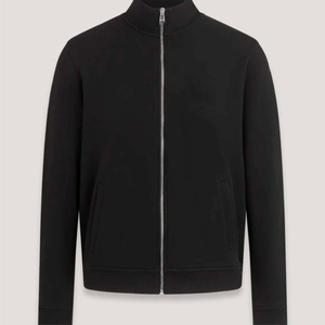 Veste bomber noire pour homme à fermeture éclair intégrale, manches longues, col montant, en polaire douce, confortable et légère, style streetwear - Product Image 3