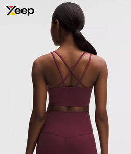 เสื้อชั้นในกีฬาโยคะคุณภาพสูงสำหรับผู้หญิง XEEP รุ่น XC-SB-114 แบบเรียบง่าย ระบายอากาศได้ดี สายปรับได้ แผ่นรองถอดออกได้ รองรับได้ดีเยี่ยม แห้งเร็ว - Product Image 2