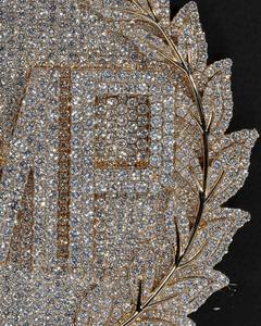 Colgante Circular de Moissanita Personalizable con Letra de Nombre o Logotipo con Diamantes, Collar con Certificado GIA, Cadena de Colgante Personalizada - Product Image 2