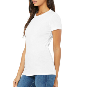 Camiseta de manga corta con cuello en V para mujer, de alta calidad, transpirable, holgada, 100% algodón. - Product Image 6