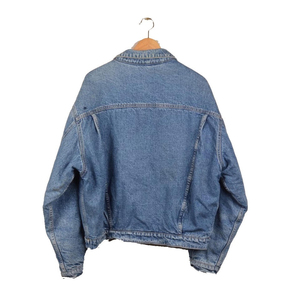 Wholesale <b>Custom</b> Men's Winter <b>Denim</b> <b>Jackets</b> High Quality Oversized Windbreaker Coat With Fur Hood Button <b>Denim</b> Filled Cotton - Product Image 5