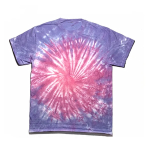 T-shirt Rétro Tie-Dye Homme Coupe Classique Manches Courtes 100% Coton Respirant Écologique Effet Délavé Coloré pour le Quotidien - Product Image 4