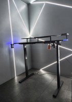 Bureau debout électrique réglable en hauteur avec structure en acier et plateau en mélamine PB
