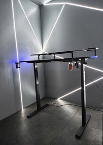 Electric Height Adjustable Standing <b>Desk</b> with Steel Frame and Melamine PB Desktop - Product Image 2