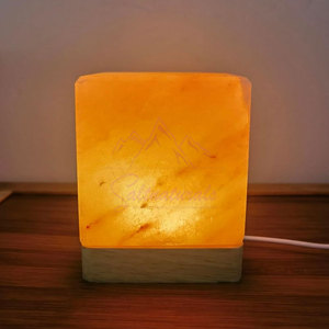 Lampe en sel de l'Himalaya naturelle en forme de cube, lampe en sel de l'Himalaya originale en forme de cube pour chambre à coucher - Product Image 5
