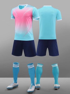 Men Soccer Jersey Set Sublimated Gradient Color Short Sleeve <b>Moisture</b> Wicking Uniform With Shorts <b>Socks</b> Shoes - Product Image 4