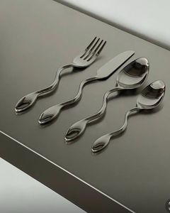 Juego de Cubiertos Reutilizables de Acero Inoxidable de Alta Calidad, Cuchara, Tenedor y Cuchillo con Acabado Pulido, Juego de Cubiertos con Logotipo Personalizado Impreso - Product Image 2