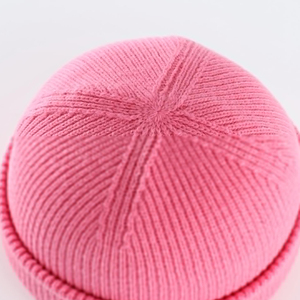 Premium Pink Knit Beanie <b>Hat</b> Custom Logo <b>Winter</b> Warm Soft Stretchable Cuffed Unisex Casual Outdoor Headwear - Product Image 5
