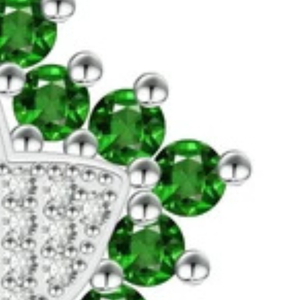 Bague élégante en alliage AKA Green Ivy Elite pour femme, avec zircon cubique vert, bijou de mode inspiré de la vigne, cadeau de sororité - Product Image 4
