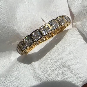 Wholesale Moissanite <b>Eternity</b> <b>Rings</b> Bands Bulk Supplier Factory Direct 925 <b>Silver</b> Gold D VVS Lab Grown OEM Jewelry India - Product Image 3