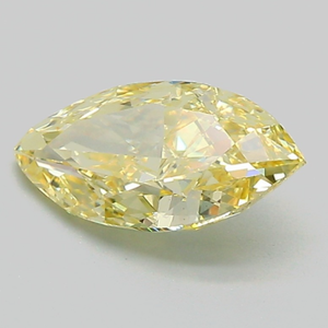 Diamant de laboratoire CVD/HPHT certifié IGI, 2 carats, taille brillant marquise, jaune intense fantaisie, clarté VS, pour la fabrication de bijoux - Product Image 3