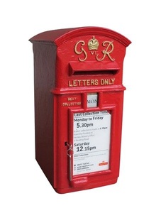 Buzón de Correo Metálico Rojo Vintage, Independiente, Impermeable, Solo para Cartas, con Cerradura con Llave, Acceso Frontal, Decorativo para Exteriores - Product Image 1
