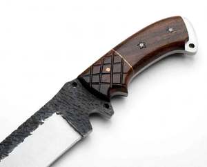 Outil de broussecraft artisanal en acier à haute teneur en carbone avec manche en bois sculpté - Product Image 4