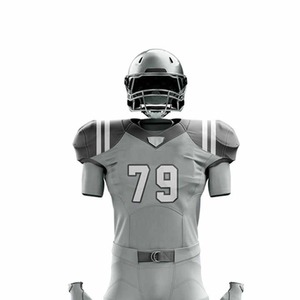Camiseta de Fútbol Americano Personalizable 79 Gris, Cuello en V, Manga Corta, Poliéster que Absorbe la Humedad, Uniforme Deportivo para Hombre - Product Image 1
