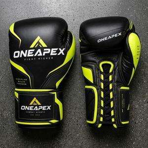 Guantes de Boxeo Negros y Amarillos, Guantes de Entrenamiento Profesional, Guantes de Boxeo Acolchados, Logotipo Personalizado OEM, Guantes Deportivos al por Mayor - Product Image 2