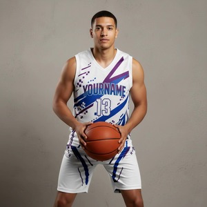 Uniformes de baloncesto sublimados al por mayor con estampado vibrante y duradero, y costuras reforzadas para mayor comodidad y larga duración. - Product Image 6