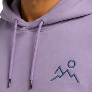 Sweat à capuche personnalisé pour homme, bleu lavande, en molleton de coton épais, color block, brodé, style streetwear, fabricant OEM - Product Image 3