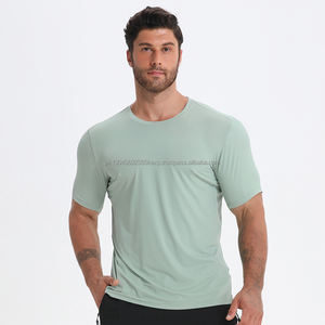 T-shirt à col rond pour homme, vêtements de sport pour la musculation, chemises à séchage rapide, vêtements de sport pour homme, t-shirt de sport à manches courtes - Product Image 2