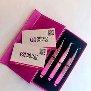 ขายส่ง GETUP BROSONS IMPEX แหนบต่อขนตาปลายโค้ง 90 องศา สีเงินเคลือบผงสองสี  ทำจากสแตนเลสสตีล - Product Image 1