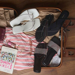 Adorned Elegant Fancy <b>Strings</b> Printed Soft Graceful Look Designed Heels Slides Anti-Slippery Fashion Trend Customizable Genuine - Product Image 4