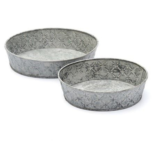 Bandeja Redonda de Metal Galvanizado con Asas de Cuerda de Yute, Plato Decorativo para Comida, para el Hogar, Cocina, Fiestas y Eventos, en Oferta - Product Image 4