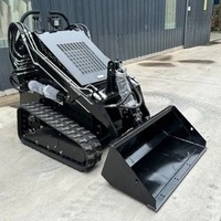 Mini-chargeuse sur chenilles noire avec godet de 0,5 m, moteur diesel, composants essentiels, garantie 1 an, à vendre