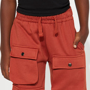 Pantalon cargo coupe droite pour enfants, design classique à jambe droite, usine de vêtements sur mesure OEM/ODM, tissu en sergé de coton doux ou en polyester - Product Image 6