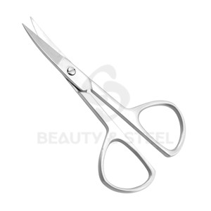 Ciseaux à ongles mats argentés de qualité supérieure avec bord incurvé professionnel et poignées ergonomiques larges pour une précision professionnelle en salon - Product Image 2