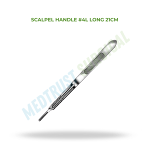 Scalpel Handle #4L Long 21cm Neuro Spine Surgical Instrument Stainless Steel Extended Blade <b>Holder</b> Surgical Use - Product Image 2
