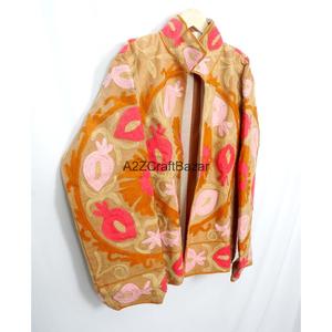 Veste en cotisse vintage brodée de fleurs, doublure en coton, séchage rapide, écologique, pour le printemps, l'été, l'automne et l'hiver - Product Image 3