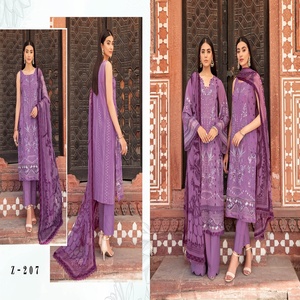 Ramsha-traje de 3 piezas con cuello bordado, ropa de la India y paquistaní de marca Original - Product Image 4