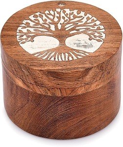 Cadeaux d'artisanat indien de luxe, bol à sel et à poivre, pot à épices, bol à condiments en bois, bol à sel pour le petit-déjeuner, vente flash - Product Image 6