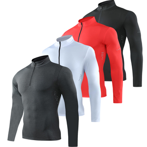 Vêtements de sport pour hommes, vêtements de sport actifs, sweat-shirts à fermeture éclair, t-shirts de course pour hommes, t-shirts de compression à manches longues pour la salle de sport - Product Image 5
